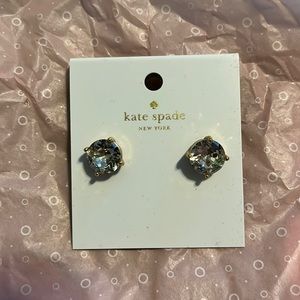 Kate Spade clear large stud earrings